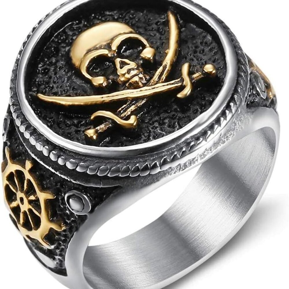 Stainless Steel Antique Vintage Skull Pirate Knife Death Halloween Cocktail Part